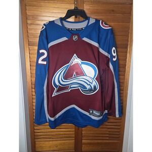 Colorado Avalanche Fanatics Breakaway Landeskog Jersey Mens Small NWOT